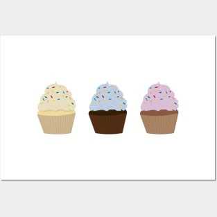 3 Cupcakes Pack Posters and Art